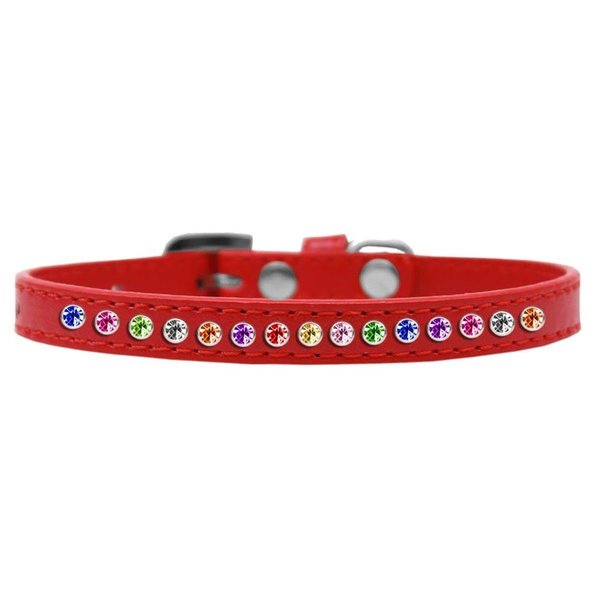 Mirage Pet Products One Row Confetti Puppy CollarRed Size 14 611-12 RD-14